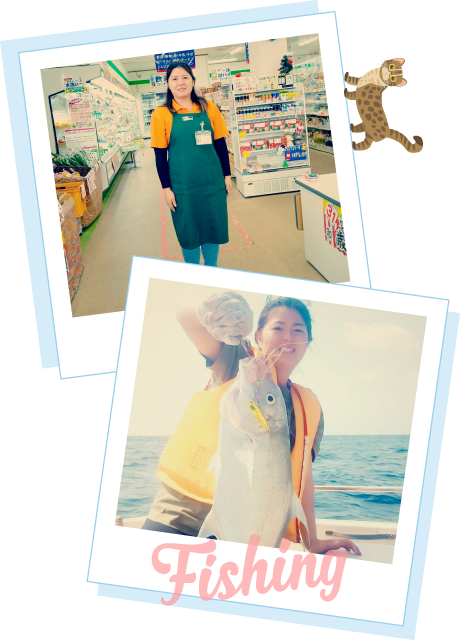 釣りをする女性